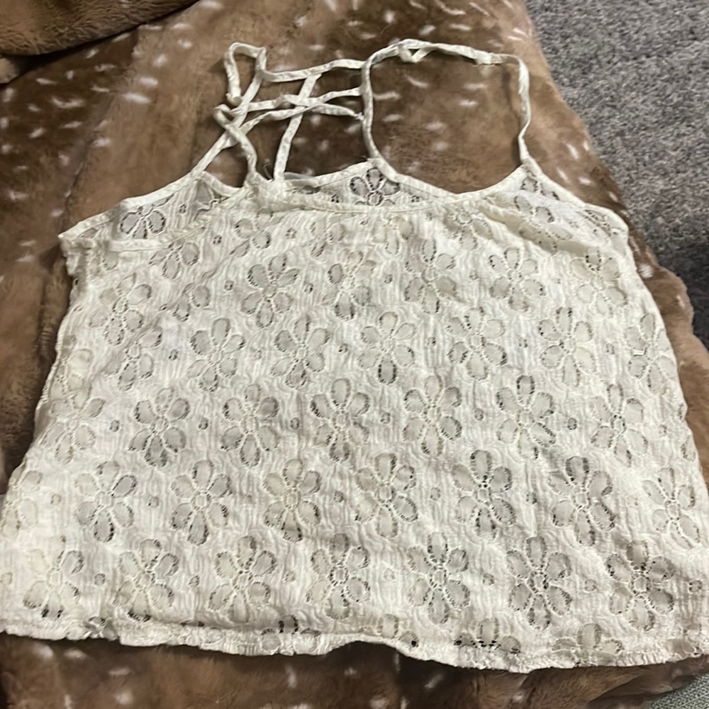 White lace tank top
